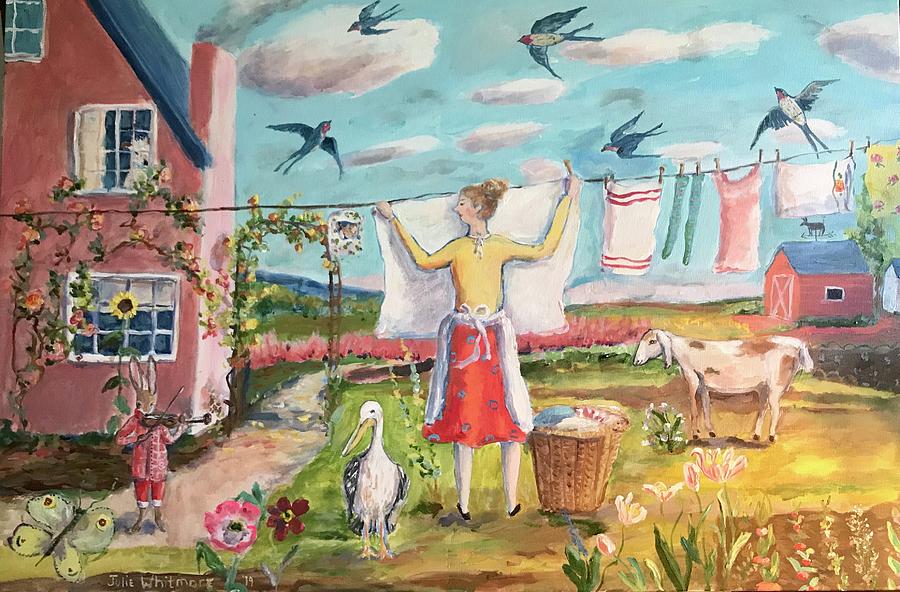 Wash Day Painting by Julie Whitmore