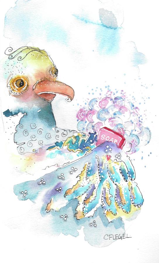 Wash your wings Painting by Carla Flegel Wash your wings Painting by Carla Flegel