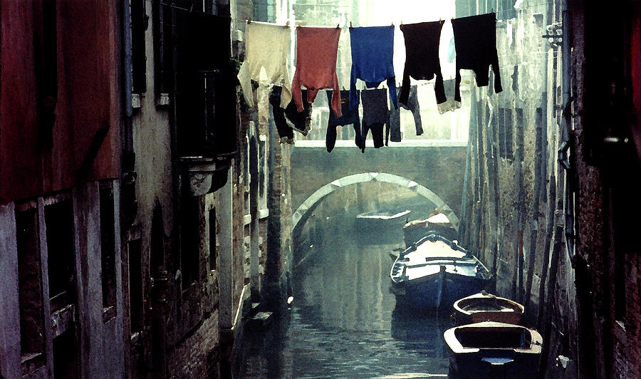 Washday in Venice Italy Photograph by Wayne King