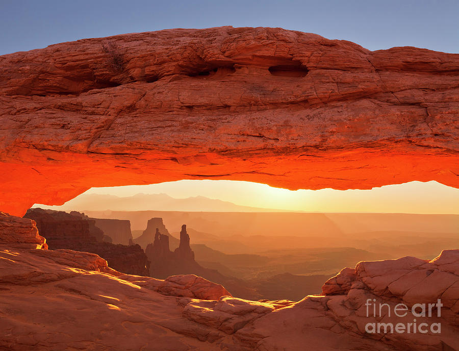 Washer Woman Arch and Mesa Arch, Island in the Sky, Canyonlands National Park, Utah, USA Photograph by Neale And Judith Clark