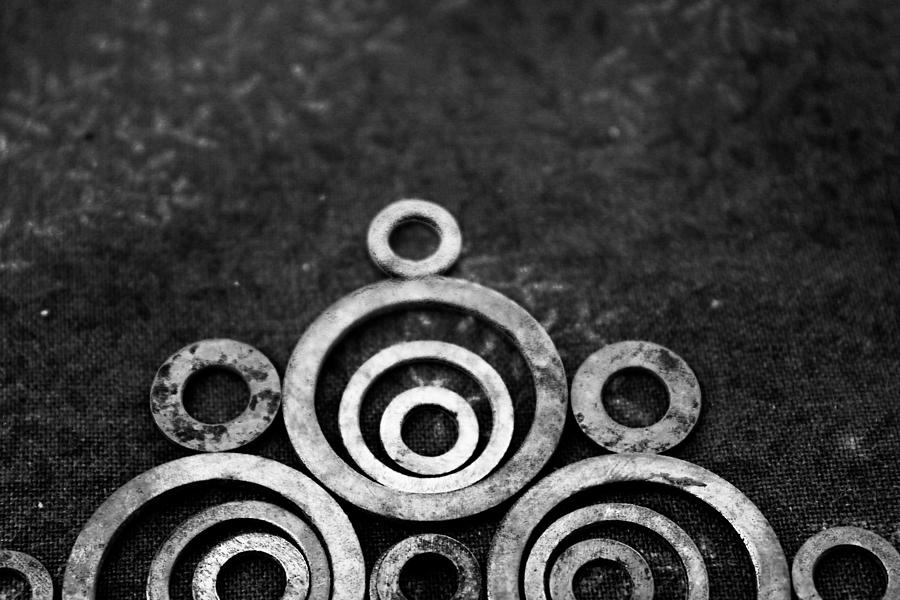 Washers in Black and White  Photograph by W Craig Photography
