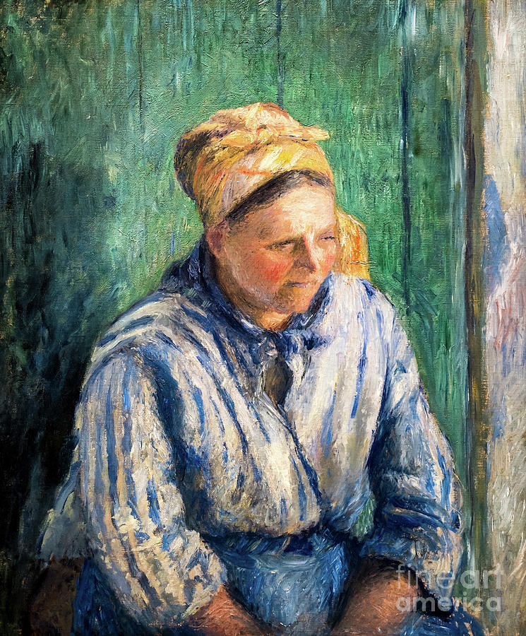 Washerwoman Study by Camille Pissarro 1880 Painting by Camille Pissarro