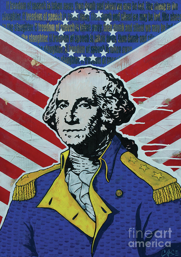Washington 01 Freedom of Speech Mixed Media by Case Crowther Fine