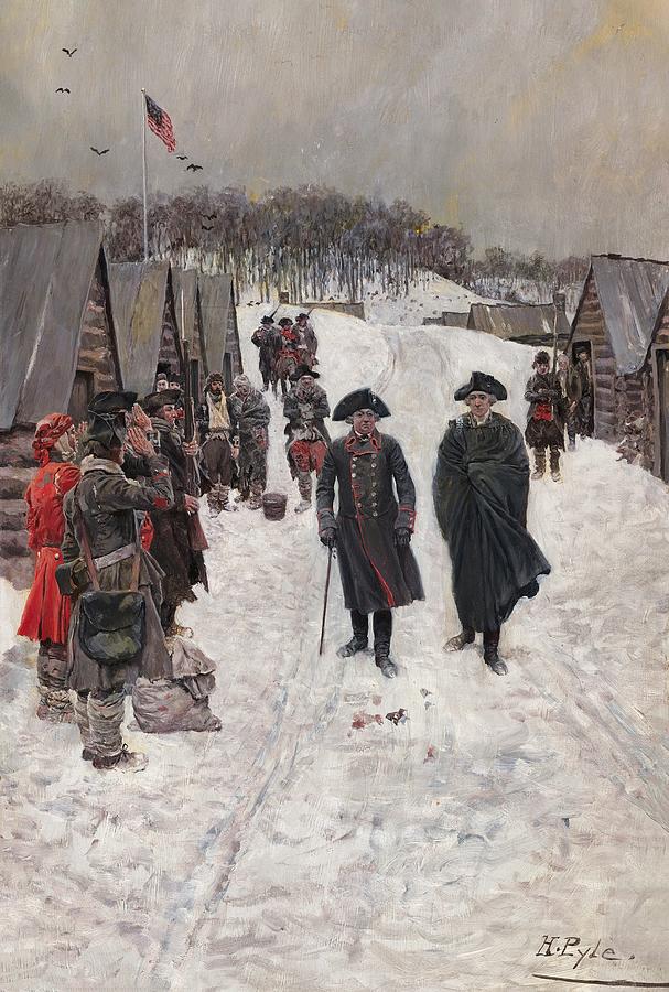 George Washington Painting - Washington and Von Steuben at Valley Forge by Howard Pyle