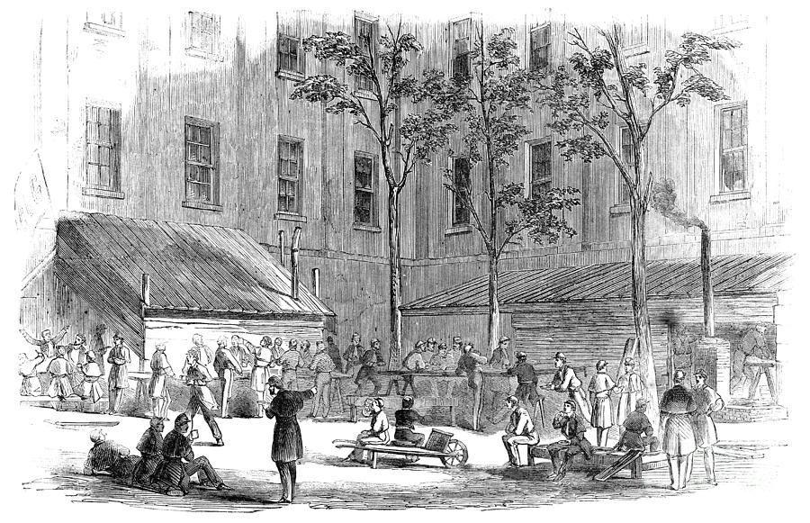 Washington Civil War Camp, 1861 Drawing by Granger