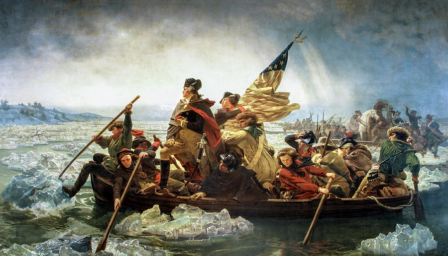 Washington Crossing the Delaware Emanuel Leutze 1851 Painting by ...