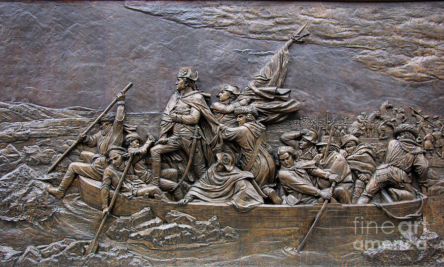 Washington Crossing the Delaware River Relief 8347 Photograph by Jack Schultz