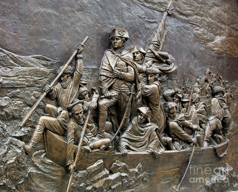 Washington Crossing the Delaware River Relief 8351 Photograph by Jack Schultz
