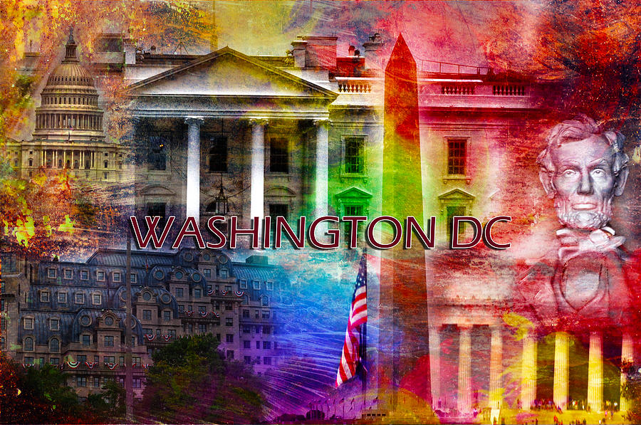 Washington DC Collage Photograph by Randi Grace Nilsberg