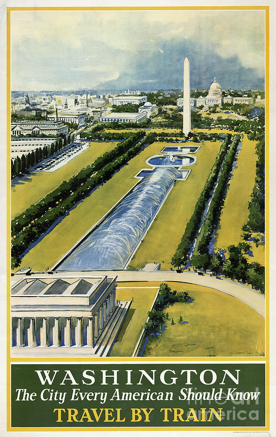 WASHINGTON, D.C. POSTER AD, c1935 Drawing by Granger