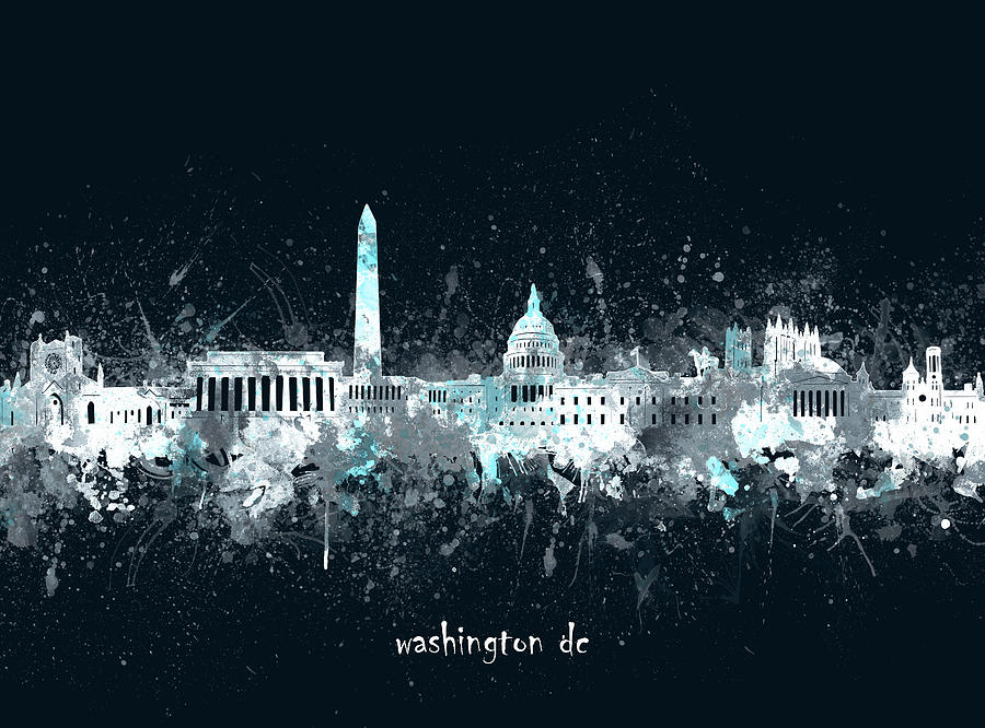 Washington Dc Skyline Artistic V4 Digital Art by Bekim M
