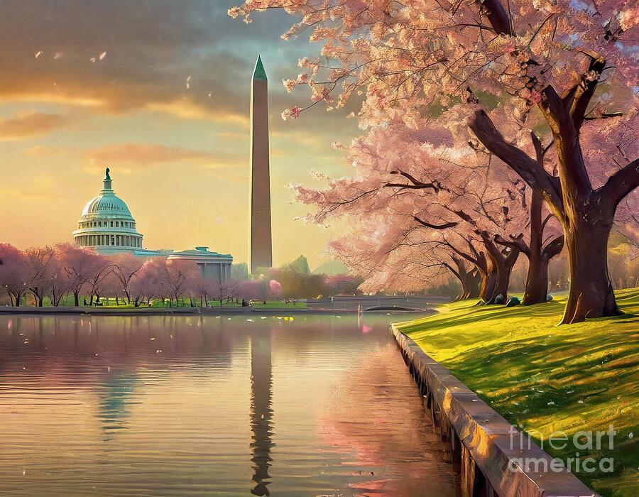 Washington DC spring time Digital Art by Phillip Rubino Washington DC spring time Digital Art by Phillip Rubino