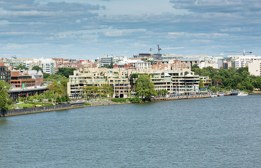 Washington Harbor and Georgetown waterfront in DC Photograph by Steven Heap