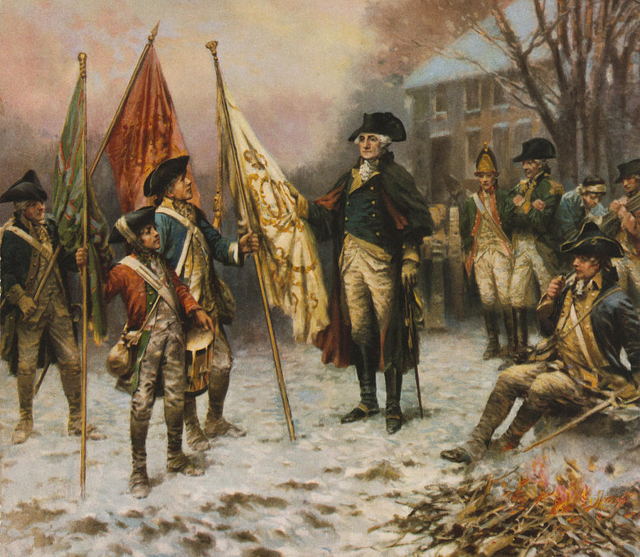 Washington Inspecting The Captured Colors After The Battle Of Trenton Painting