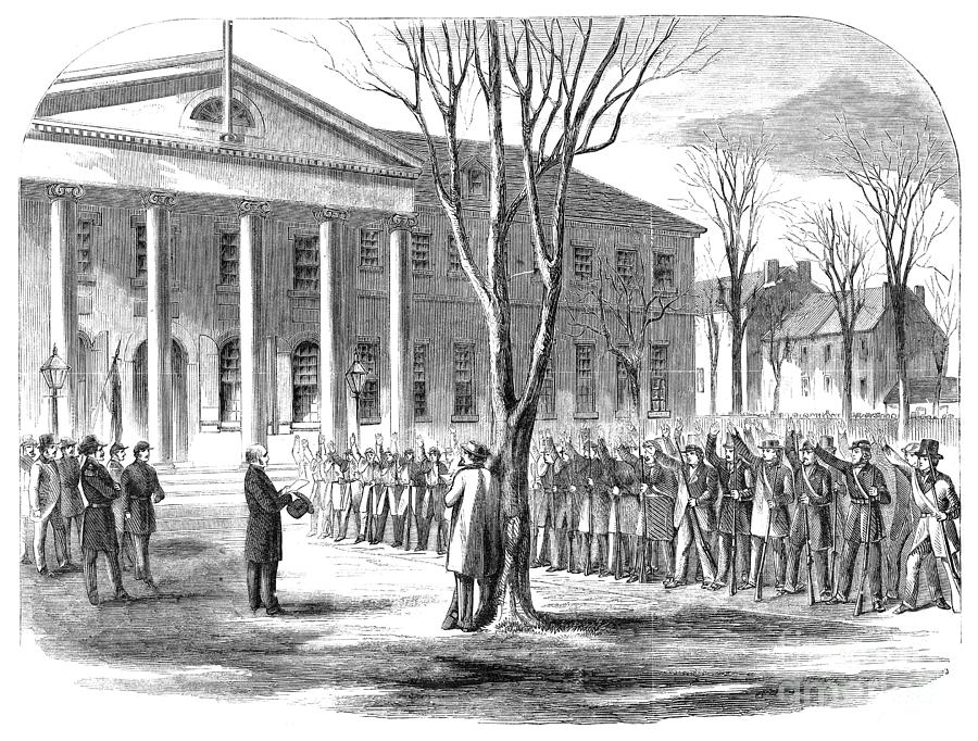 Washington Militia, 1861 Drawing by Granger