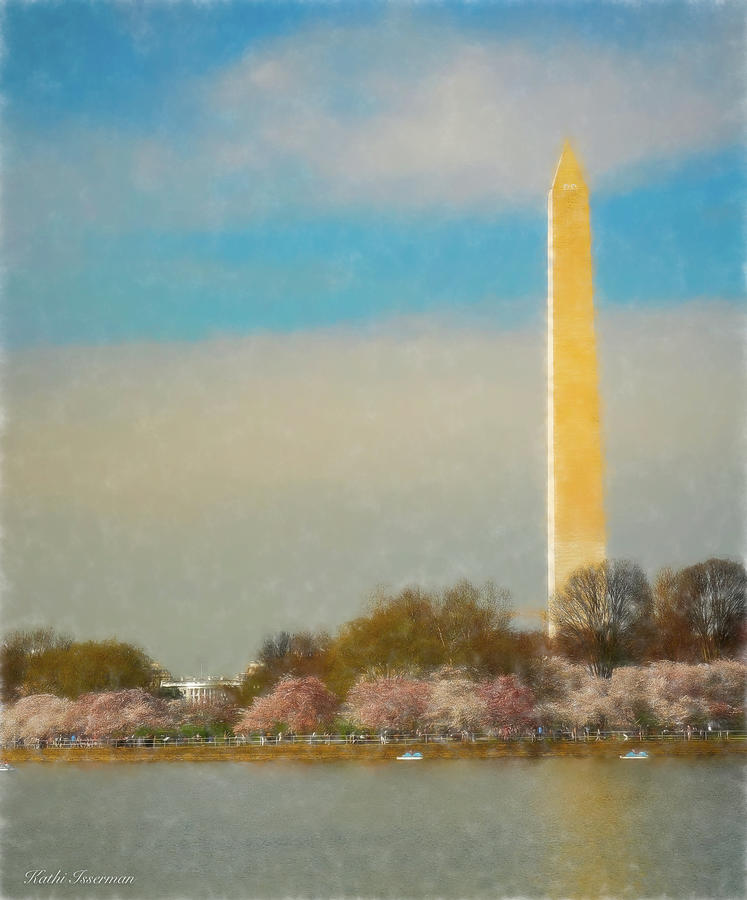 Washington Monument and the White House Photograph by Kathi Isserman