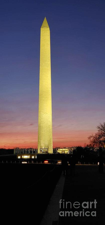Washington monument at Sunset  Photograph by Elena Pratt