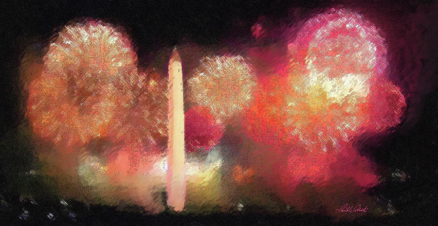 Washington Monument - Inauguration Day 2021 Painting by Michele Avanti