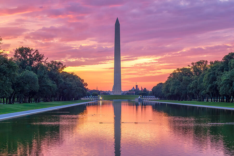 Washington Monument Sunrise Washington, DC Photograph by Rod Best