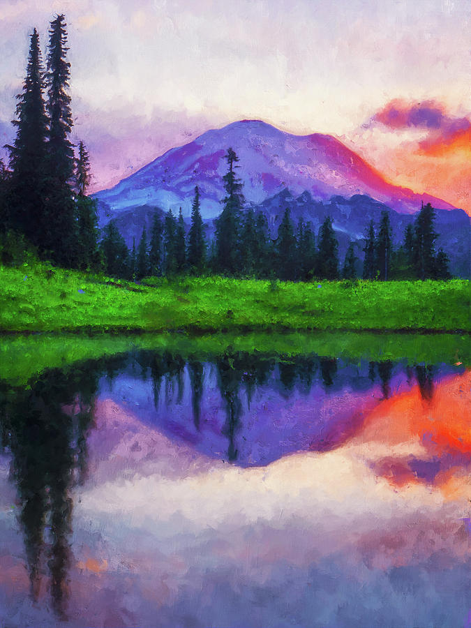 Washington, Mt Rainier National Park - 11 Painting by AM FineArtPrints