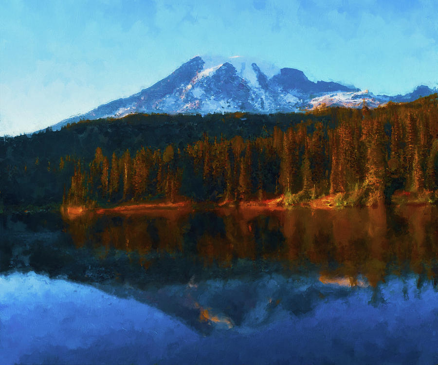 Washington, Mt Rainier National Park - 12 Painting by AM FineArtPrints