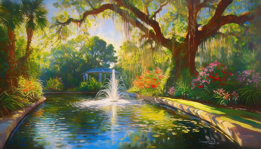 Washington Oaks Gardens Mixed Media by Susan Rydberg Washington Oaks Gardens Mixed Media by Susan Rydberg