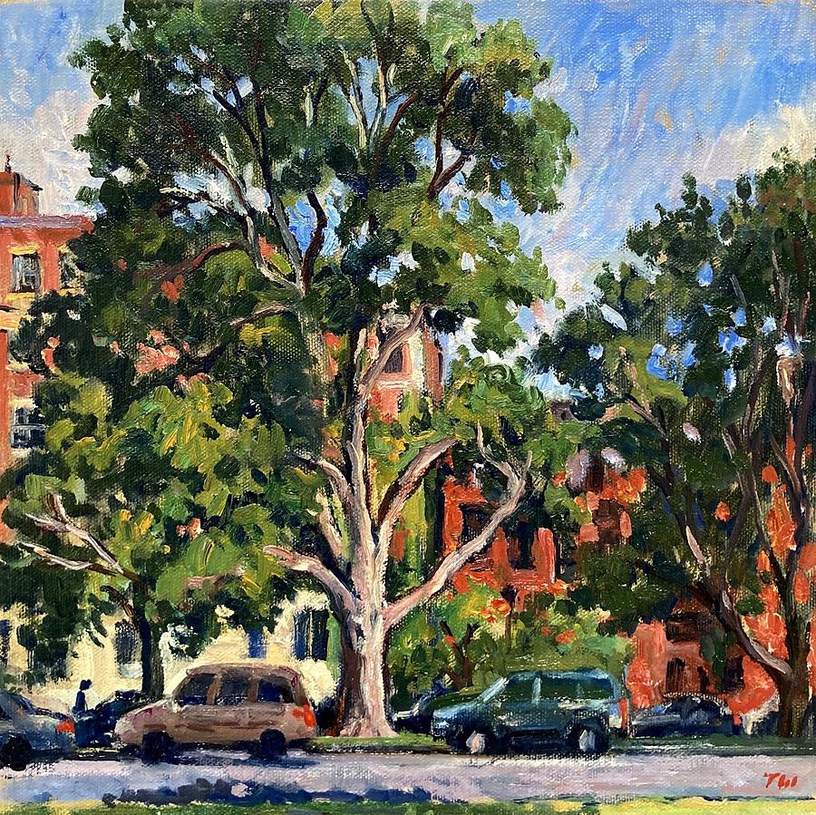 Windy Trees/Washington Park/Albany Landscape Painting Painting by Thor Wickstrom