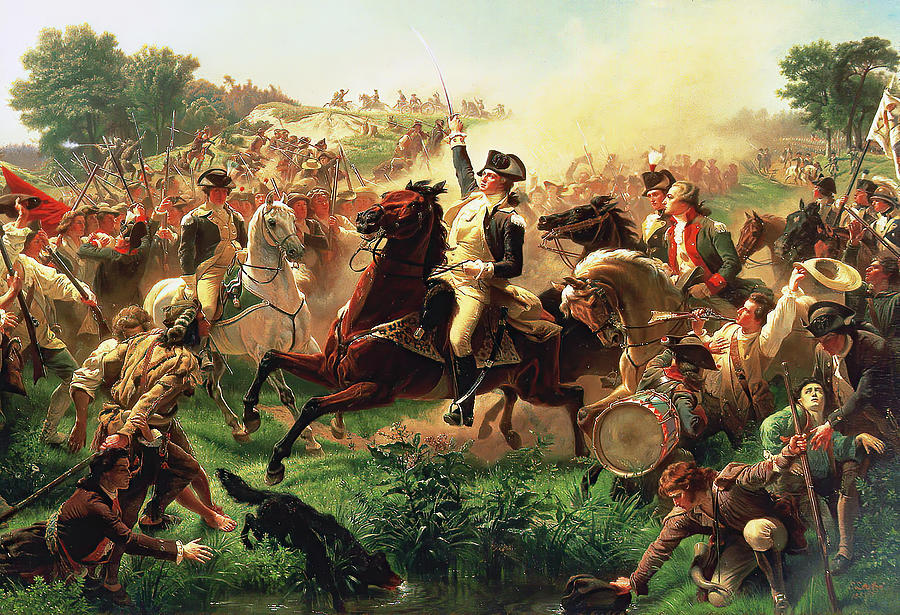 Washington Rallying the Troops at Monmouth Painting by Eric Glaser