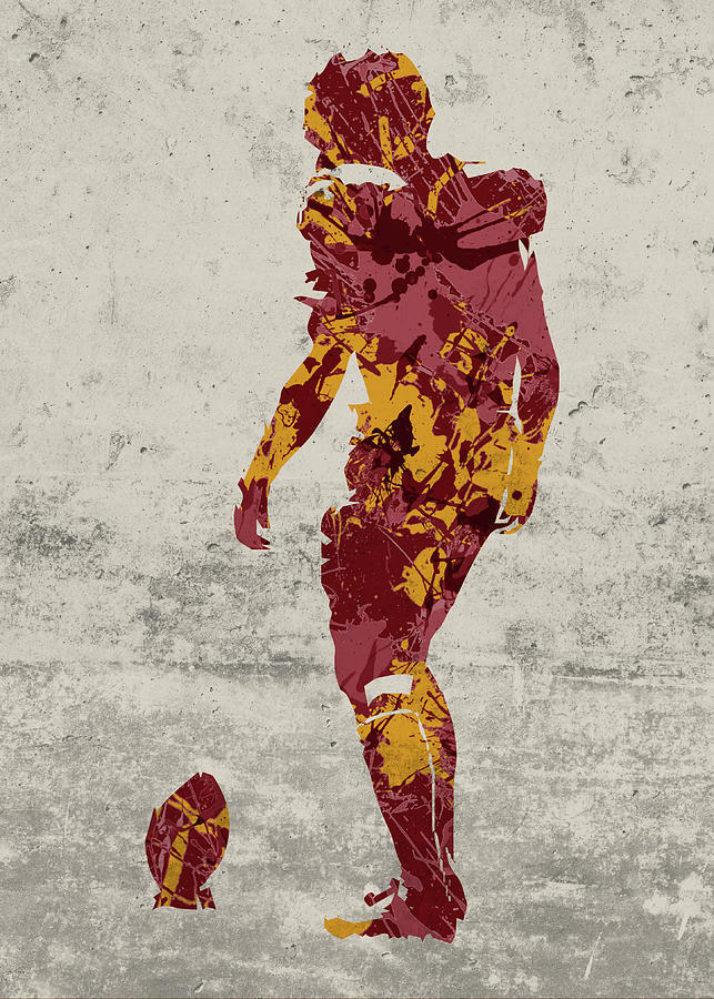 Washington Redskins Commanders Kicker Football Player Paint Splatters ...