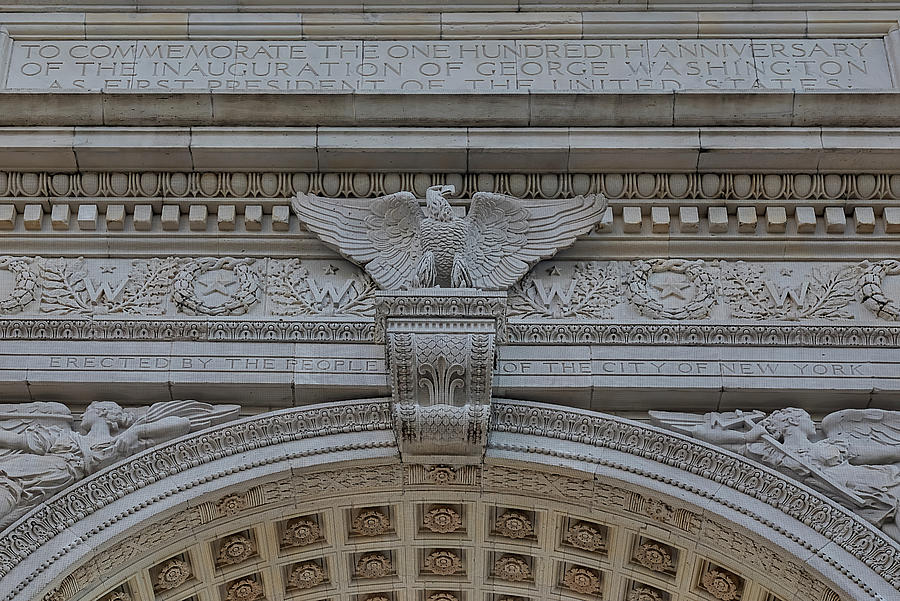 Washington Square Arch Details Photograph by Susan Candelario