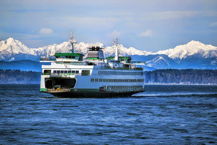 Washington State Ferry Painting by Christopher Arndt