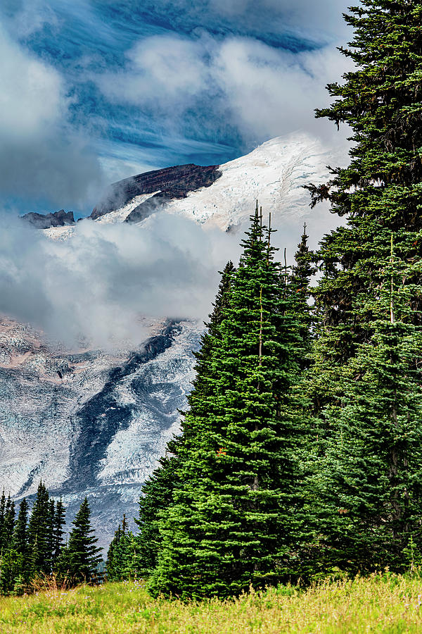 Washington State Snow Covered Peaks Photograph by Bob Slitzan