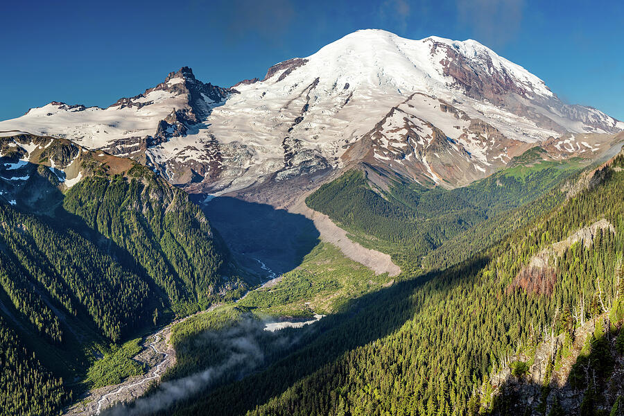 Nature Photograph - Washingtons Crown Jewel, A Timeless Portrait of Mount Rainier by Pierre Leclerc Photography