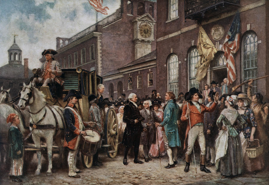 Washingtons Inauguration At Philadelphia - Jean Leon Gerome Ferris Painting by War Is Hell Store