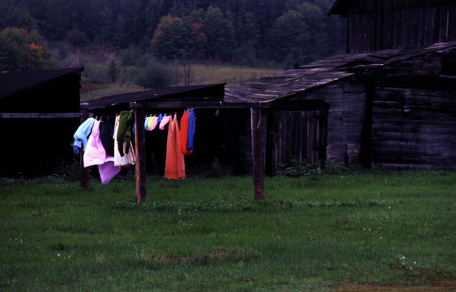 Clothesline Photograph - Washline on the Upper Peninsula by Wayne King