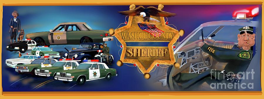 Washoe Sheriff Art Digital Art by Doug Gist