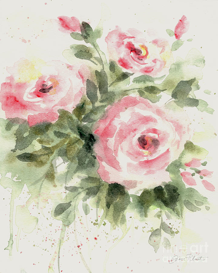 Washy Pink Roses A Painting by Jean Plout - Fine Art America