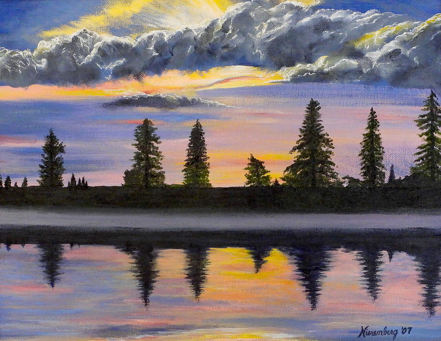 Waskesiu Lake, Saskatchewan Painting by Julia Saeger Nierenberg - Fine ...