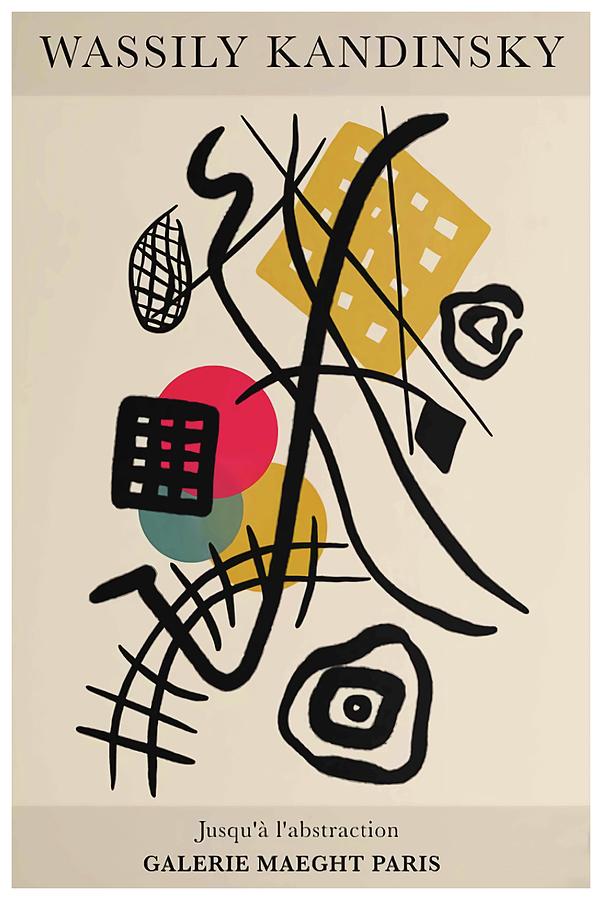 Wassily Kandinsky Exhibition Canvas, Abstract Scandinavian Canvas ...