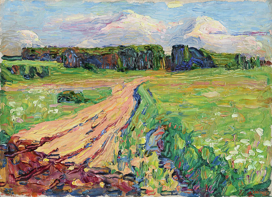 Wassily Kandinsky Moscow 1866 - 1944 Neuilly-sur-Seine Planegg I  Landscape near Munich, c.1901 Painting by Arpina Shop
