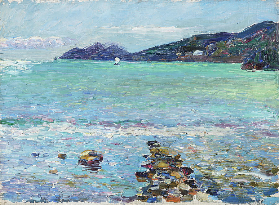 Wassily Kandinsky Moscow 1866 - 1944 Neuilly-sur-Seine Portofino seen from Rapallo, c.1906 Painting by Arpina Shop