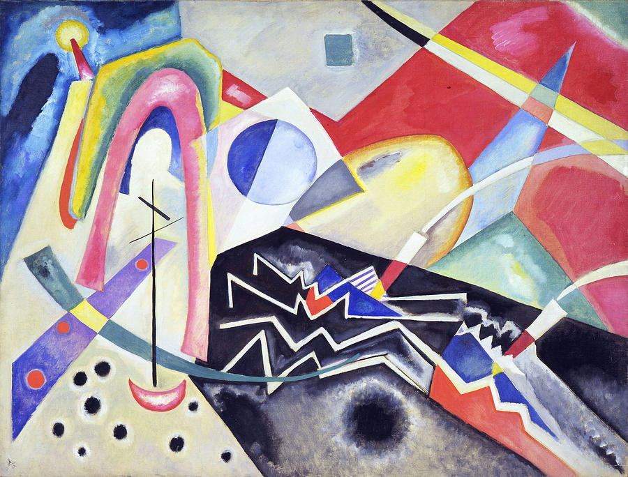 Wassily Kandinsky - White Zig Zags Painting by Aesthetics Store - Fine ...