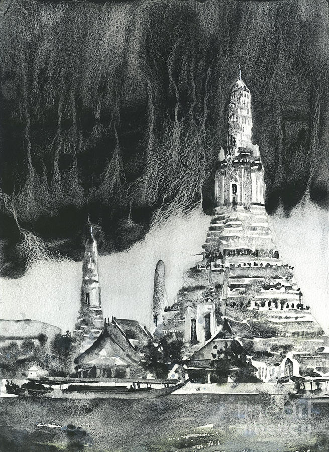 Wat Arun Bangkok Painting by Ryan Fox