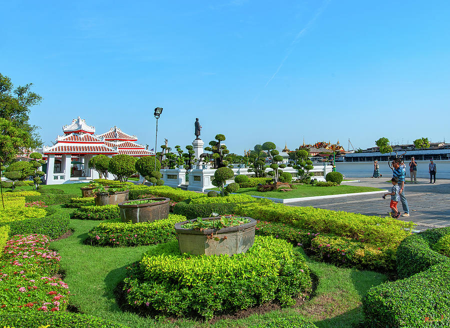 Wat Arun Gardens and Wat Phra Kaew DTHB2124 Photograph by Gerry Gantt