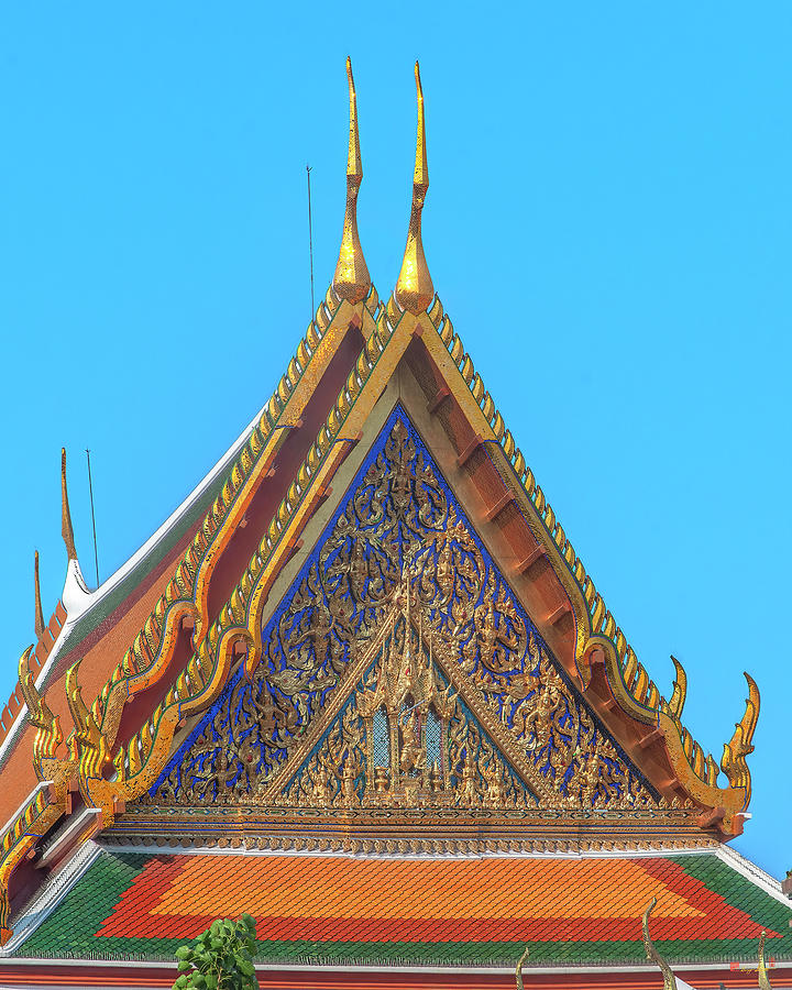 Wat Arun Phra Ubosot Gable DTHB2115 Photograph by Gerry Gantt