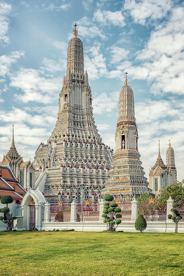 Architecture Photograph - Wat Arun Temple  by Manjik Pictures
