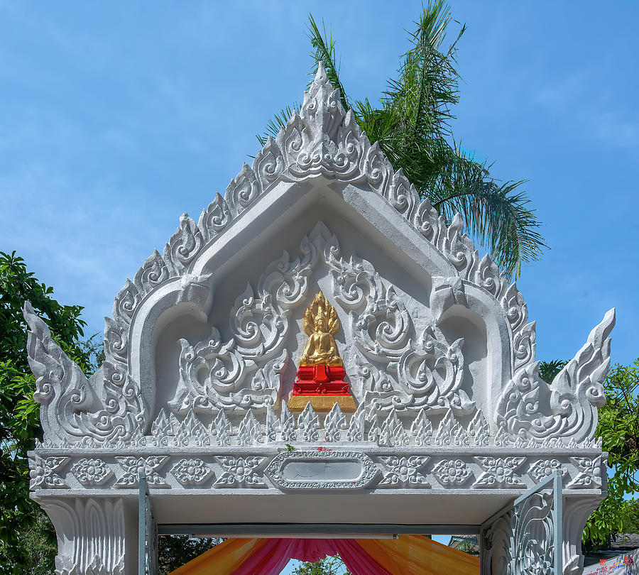Wat Bang Bua Thong Phra Ubosot Wall Gate DTHNB0065 Photograph by Gerry Gantt