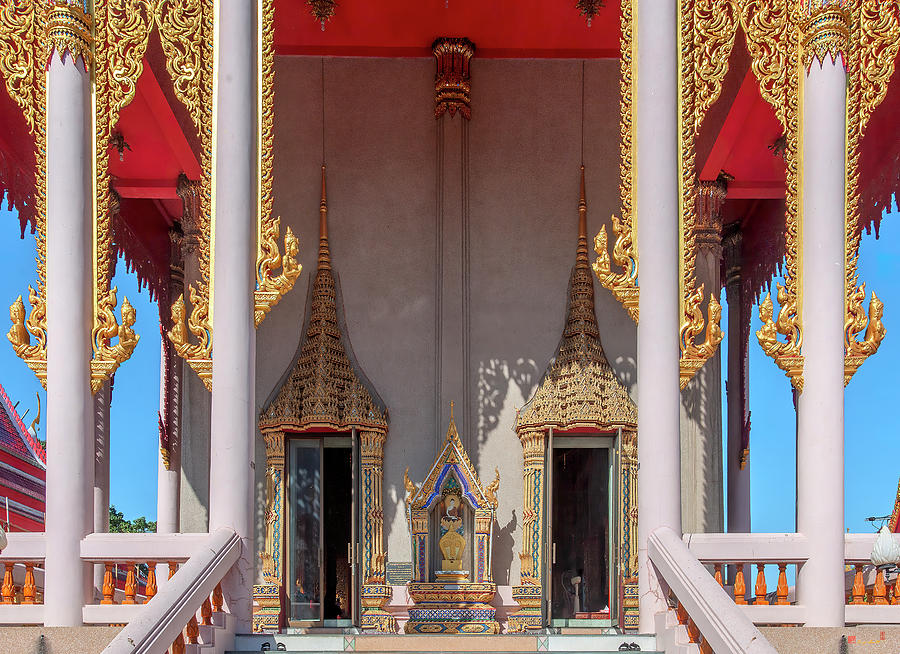 Wat Bang Pho Omawat Phra Ubosot Entrance DTHB2400 Photograph by Gerry Gantt