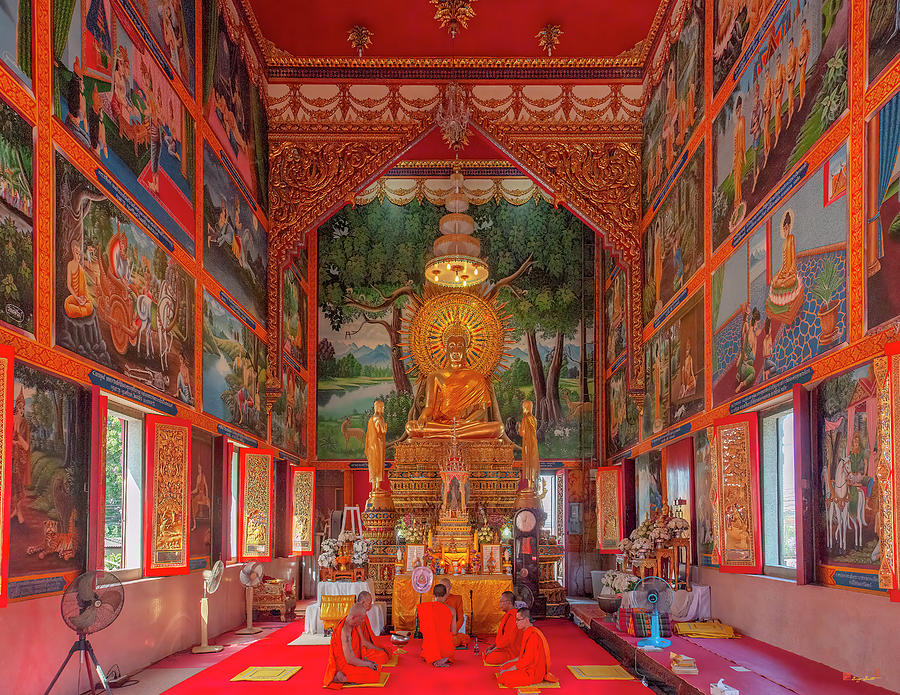 Wat Bang Pho Omawat Phra Ubosot Interior DTHB2401 Photograph by Gerry Gantt
