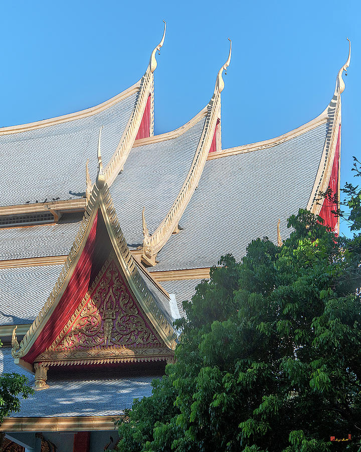 Wat Burapa Phra Wihan Gables DTHU1393 Photograph by Gerry Gantt